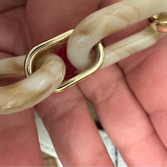 Kate Spade Beige linen  and White Leather Satchel - Picture 13 of 15